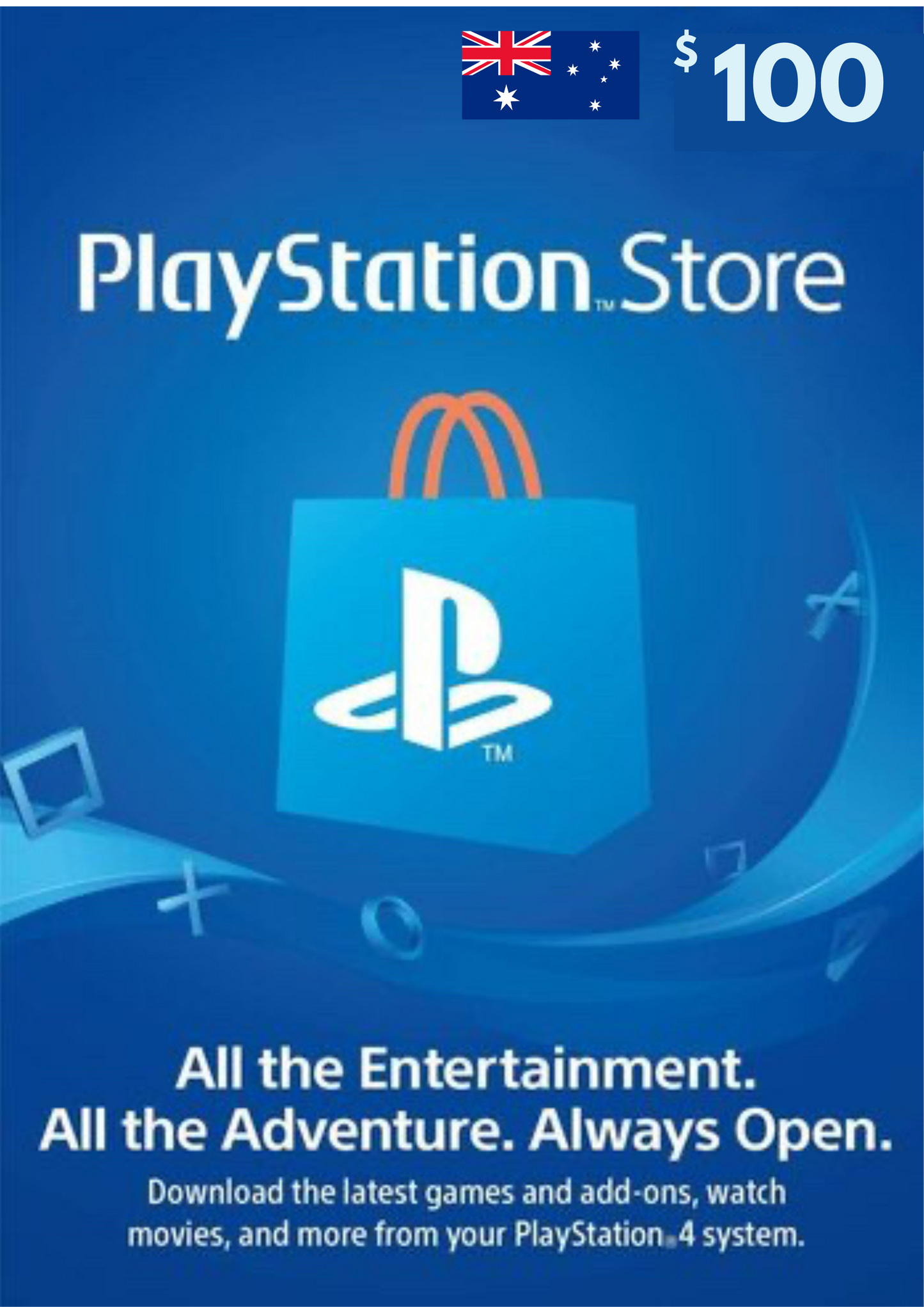 PlayStation Store AUD100 Gift Cards (AU)