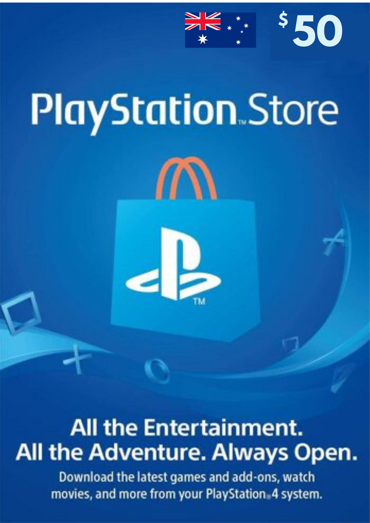 PlayStation Store AUD50 Gift Cards (AU)