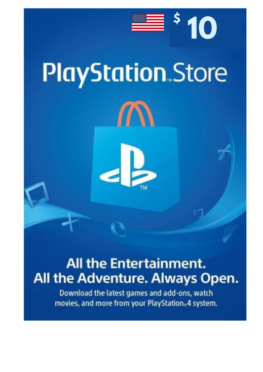 PlayStation Store USD10 Gift Cards (US)